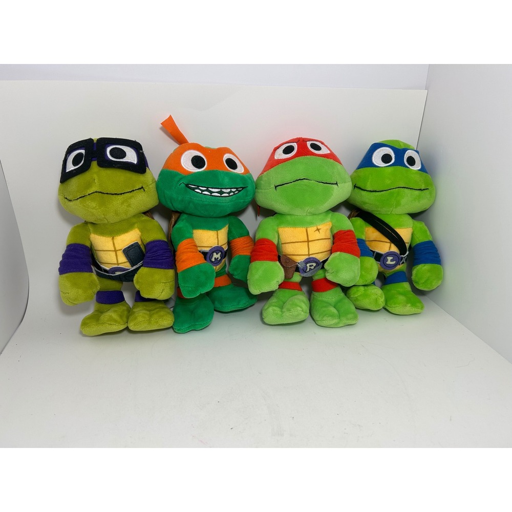TMNT Mutant Mayhem Plush Set 4 Pack Leonardo Donatello Michelangelo Raphael 2023